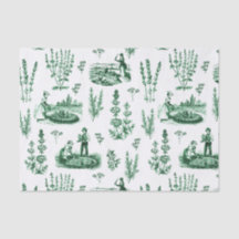 Elegant  Kruiden Tuin Sage Groen Toile