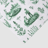 Elegant  Kruiden Tuin Sage Groen Toile Tissuepapier (Detail)