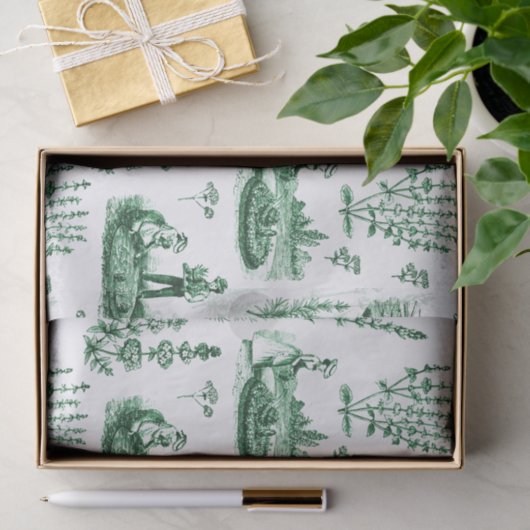Elegant Kruiden Tuin Sage Groen Toile Tissuepapier (Geschenk)