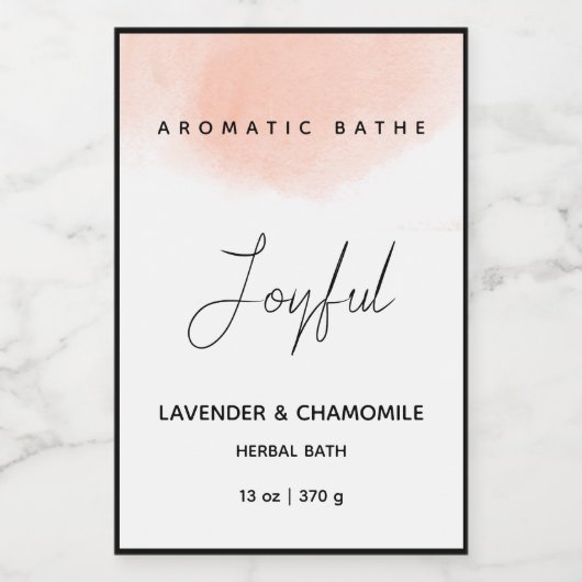 Elegant kruidenbadlabel voedselcontainer etiket (Enkel label)