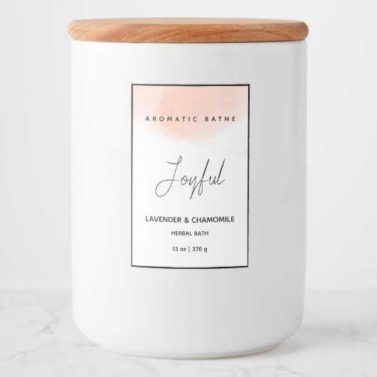 Elegant kruidenbadlabel voedselcontainer etiket (Voorkant)