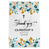 Elegant kruis blauw doopsel medium cadeauzakje (Achterkant)