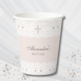 Elegant Kruis Doop Christelijke Doopdienst Papieren Bekers