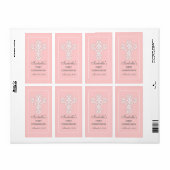 Elegant kruis in roze voor Sticker Label (Full Sheet)