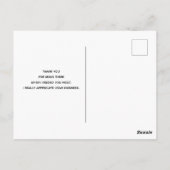 Elegant kruis met roze bloemen Hartelijk dank Briefkaart (Achterkant)