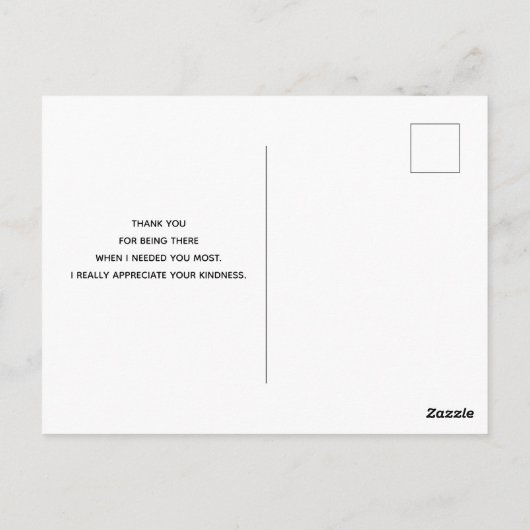 Elegant kruis met roze bloemen Hartelijk dank Briefkaart (Achterkant)