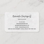 Elegant kruis met roze bloemen visitekaartje (Achterkant)