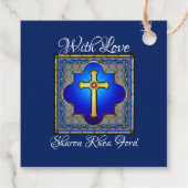 Elegant kruis - Zie achterkant - Bedankjes Labels (Achterkant)