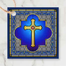 Elegant kruis - Zie achterkant - Bedankjes Labels