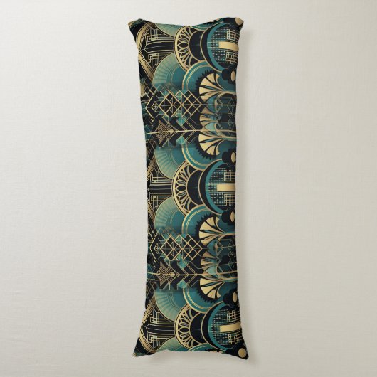 elegant kunstdecopatroon lichaamskussen (Voorkant Verticaal)