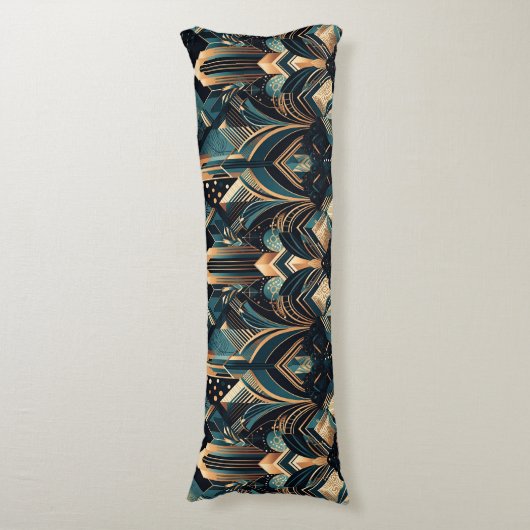 elegant kunstdecopatroon lichaamskussen (Voorkant Verticaal)