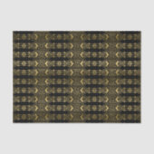 elegant kunstdecopatroon zwart goudweefsel tissuepapier (Voorkant)