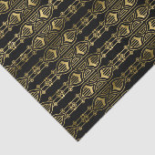 elegant kunstdecopatroon zwart goudweefsel tissuepapier (Detail)