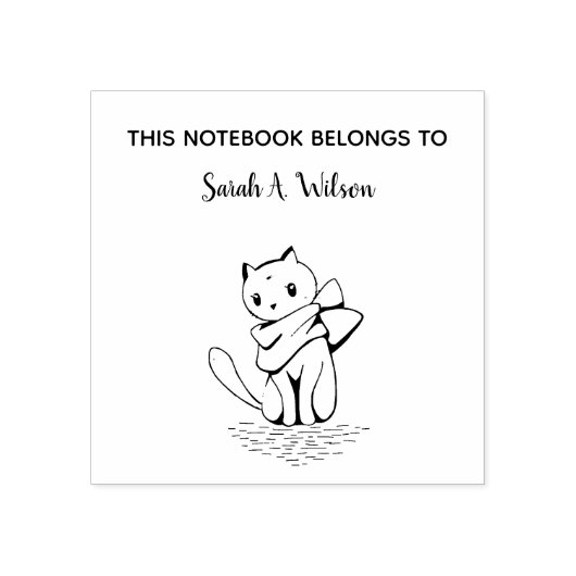 Elegant Kunstkattenboek Hoort Persoonlijk Boek Rubberstempel (Afrduk)
