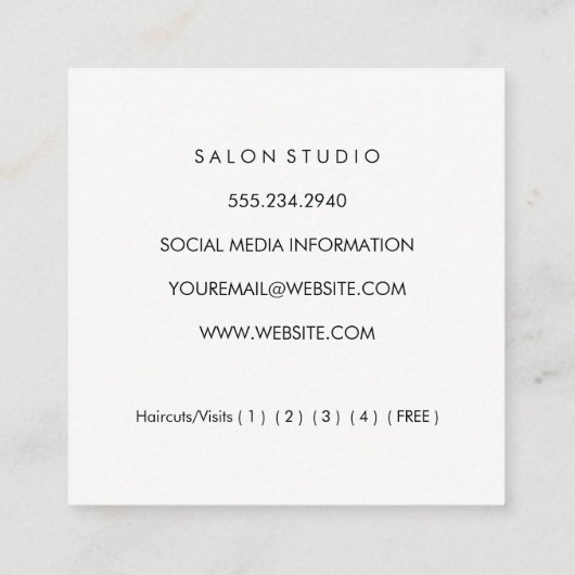 Elegant kunstleder (Kaart van de Loyalty) Klantenkaartje (Achterkant)