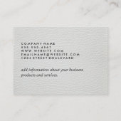 Elegant kunstleder visitekaartje (Achterkant)