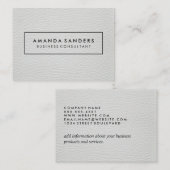 Elegant kunstleder visitekaartje (Voorkant / Achterkant)