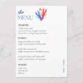 Elegant Kustbruiloft Tafel Menu Kaarten Flat Menu (Voorkant)