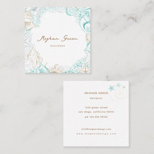 elegant kustriviertje luxe visitekaartje (Voorkant / Achterkant)