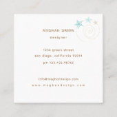 elegant kustriviertje luxe visitekaartje (Achterkant)