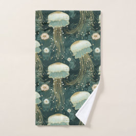 Elegant kwallenpatroon - aangepaste naam bad handdoek