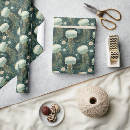 Elegant kwallenpatroon - aangepaste naam cadeaupapier