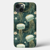 Elegant kwallenpatroon - aangepaste naam Case-Mate iPhone case (Achterkant)