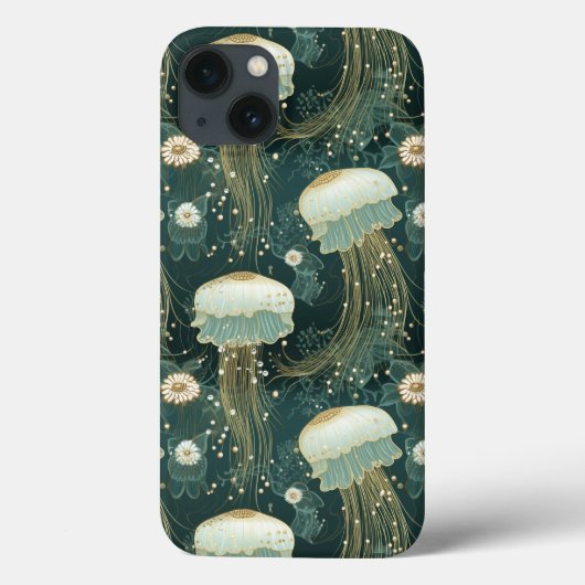 Elegant kwallenpatroon - aangepaste naam Case-Mate iPhone case (Achterkant)