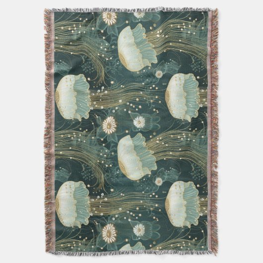 Elegant kwallenpatroon - aangepaste naam deken (Voorkant Verticaal)