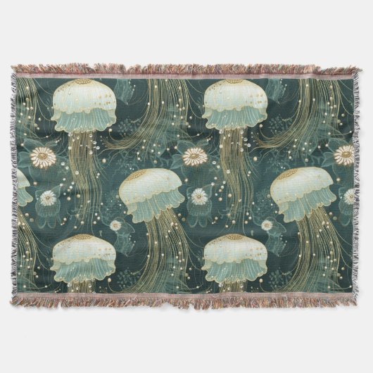 Elegant kwallenpatroon - aangepaste naam deken (Voorkant)