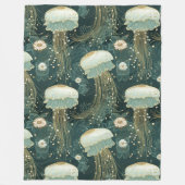 Elegant kwallenpatroon - aangepaste naam fleece deken (Voorkant)