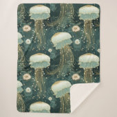 Elegant kwallenpatroon - aangepaste naam sherpa deken (Voorkant)