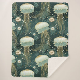 Elegant kwallenpatroon - aangepaste naam sherpa deken