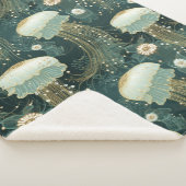 Elegant kwallenpatroon - aangepaste naam sherpa deken (3/4)