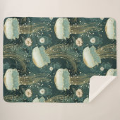 Elegant kwallenpatroon - aangepaste naam sherpa deken (Voorkant (horizontaal))