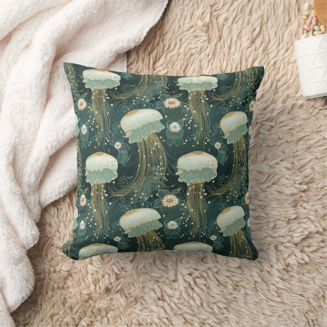 Elegant kwallenpatroon - onder het Zee Kussen (Deken)