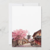 Elegant Kyoto Japan Destination Wedding Kaart (Achterkant)