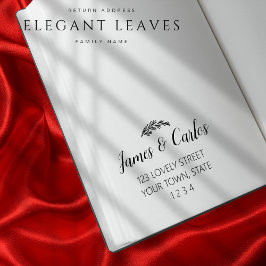 Elegant laat achternaam retouradres rubberstempel