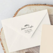 Elegant laat achternaam retouradres  zelfinktende stempel