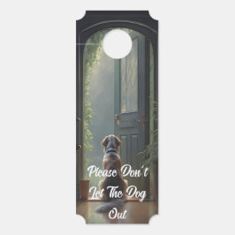 Elegant, laat de hond alsjeblieft niet uit de deur deurhanger