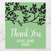 Elegant laat eco-modern dankzij cadeau wijn etiket (Enkel label)