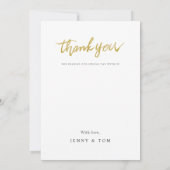 Elegant laat foto aangepaste bruiloft bedankkaart (Achterkant)