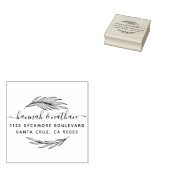 Elegant laat minimalistisch script trouwadres rubberstempel (Gestempeld)