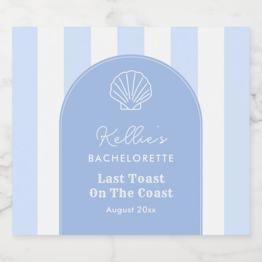 Elegant Laatste Toast Bachelorette Party Favor Sparkling Wijnetiket (Enkel label)