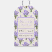 Elegant Label met lavendelthema met QR-code Cadeaulabel (Voorkant)