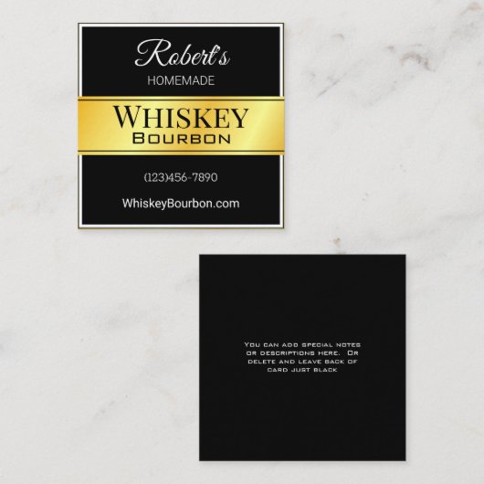 Elegant label op maat (Voorkant / Achterkant)