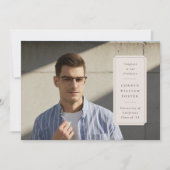 Elegant Label Overlay Graduation Photo Aankondiging (Voorkant)