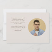 Elegant Label Overlay Graduation Photo Aankondiging (Achterkant)