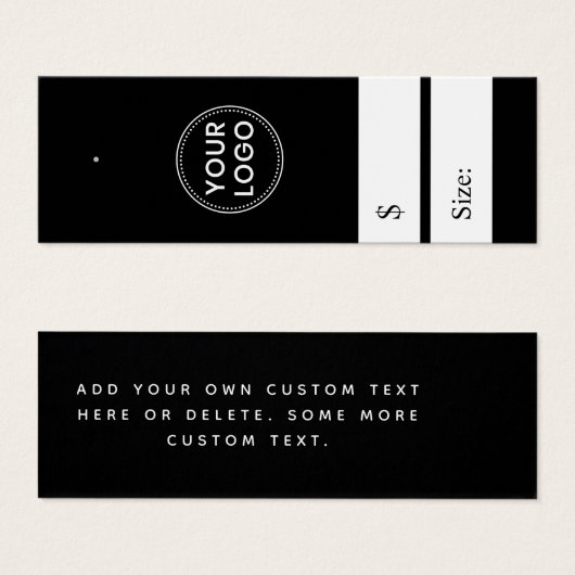 Elegant label tegen zwarte prijs mini visitekaartjes (Voorkant /achterkant)