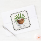 Elegant label voor kokos sojawas kaarsen (Envelop)